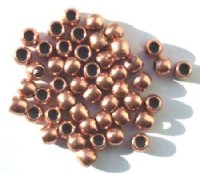 50 4x5mm Antique Copper Metal Beads
